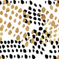 Seamless trendy blog background with handdrawn gold and black in Royalty Free Stock Photo