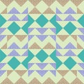 Seamless trendy triangle memphis abstract pattern. Good design for scarf, hijab, and blanket. Royalty Free Stock Photo