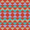 Seamless trendy triangle memphis abstract pattern. Good design for scarf, hijab, and blanket. Royalty Free Stock Photo
