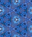Seamless triangle geometric blue pattern