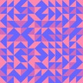 Seamless triangle pattern abstract background with geometric texture memphis pastel trendy. Royalty Free Stock Photo