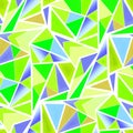 Seamless triangles bright neon green blue lime pattern