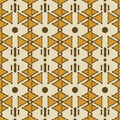 Seamless tribal ethnic composite pattern of triangles and dots