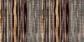 Seamless tribal ethnic stripe grungy border surface pattern design for print Royalty Free Stock Photo