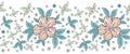 Seamless vector shoe flower border design