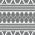 Seamless tribal geometric pattern. Vector abstract with ethnic motif. Royalty Free Stock Photo