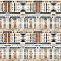 Seamless of Tribal ornament. Seamless African pattern. Ethnic carpet style. Geometric mosaic on the tile Ancient interior.