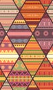 Seamless tribal pattern with native patterns. Patchwork blanket. Vector texture Royalty Free Stock Photo