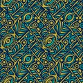 Seamless tribal vector pattern Royalty Free Stock Photo
