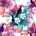 Seamless Tropical Abstract Background
