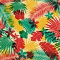 Seamless tropical jungle pattern