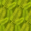 seamless tropical leaf pattern and background vector illustration Royalty Free Stock Photo