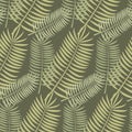 seamless tropical leaf pattern and background vector illustration Royalty Free Stock Photo