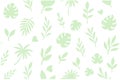 Seamless Tropical Leaves Pattern â Minimal Flat Vector Background with Green Plants Design Royalty Free Stock Photo