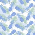 Seamless tropical pineapple pattern