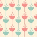 Seamless tulip flower background pattern