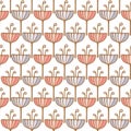 Seamless tulip flower background pattern