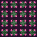 Seamless tulip vintage violet vector pattern Royalty Free Stock Photo