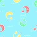 Seamless tuna fish repeat pattern