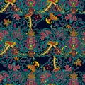 Seamless turkish colorful pattern. Vintage multicolor pattern in Eastern style. Endless floral pattern can be used for ceramic