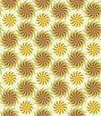 Seamless twisted flowers pattern