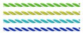 Seamless twisted silk rope in cool colors isolated