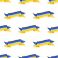 Seamless Ukraine ribbon pattern