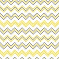 Seamless ultimate gray and illuminating yellow zigzag pattern, vector illustration