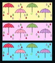 Seamless umbrella pattern