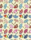 Seamless umbrella pattern