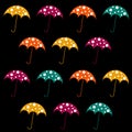 Seamless umbrella pattern. Vector illustration