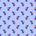 Seamless Uncle Sam Hat and Eagle Texture