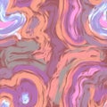 Seamless unusual abstract background of smooth lines in pastel harmonious faded colors