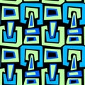 Seamless urban funky textile pattern