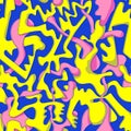 Seamless urban graffiti colorful pattern with surreal shapes Royalty Free Stock Photo