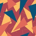 Seamless urban pattern with chaotic triangle shapes