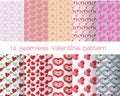 10 seamless valentine pattern