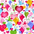 Seamless valentine vivid pattern Royalty Free Stock Photo