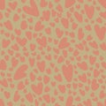 Seamless valentines day heart pink and black pattern