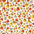 Seamless valentines pattern with golden and red hearts. Gold Seamless pattern. Repeatable valentines day design. Can be used for Royalty Free Stock Photo