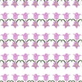 Floral pattern with pink tulips. Seamless vector abstract pattern for decoration and print