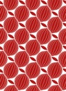 Seamless vector abstract geometric monochromatic modern pattern. Red and white colors.