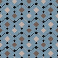 Seamless vector abstract geometric pattern with squares and lines in muted colors