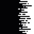 Seamless vector abstract horizontal transition of two colors. Rounded lines blended in. Black and white contrast