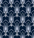 Seamless Vector Abstract Silver Candle Pattern