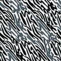 Full seamless tiger and zebra stripes animal skin pattern. Texture design tiger colored for textile fabric print and decoration. Royalty Free Stock Photo