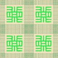 Seamless vector authentic fabric pattern with african adinkra symbols