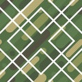 Seamless vector background with camouflage pattern. The military colors. Green-olive range of colors.