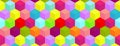 Seamless vector background with multicolored cubes in 3D style. Royalty Free Stock Photo