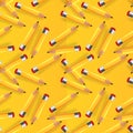 Seamless vector background with pencils